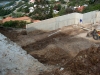 Rosheen, RC foundations behind retaining wall